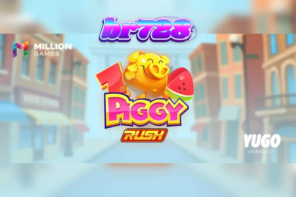 Interface colorida e vibrante do slot Piggy Rush com tema de fazenda
